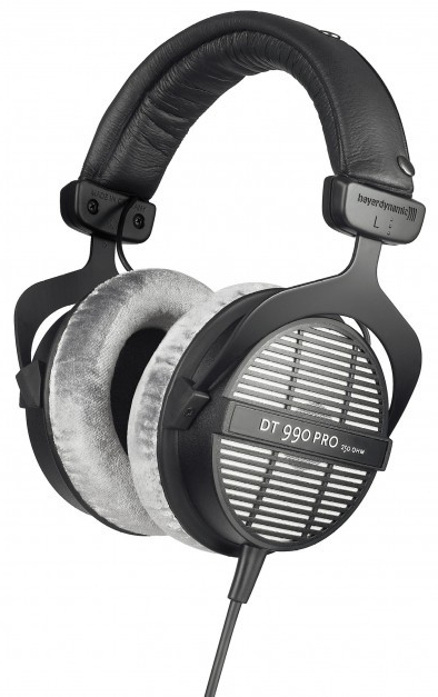 beyerdynamic DT 990 Pro 250 ohm Over-Ear Studio Headphones For Mixing,  Mastering, and Editing