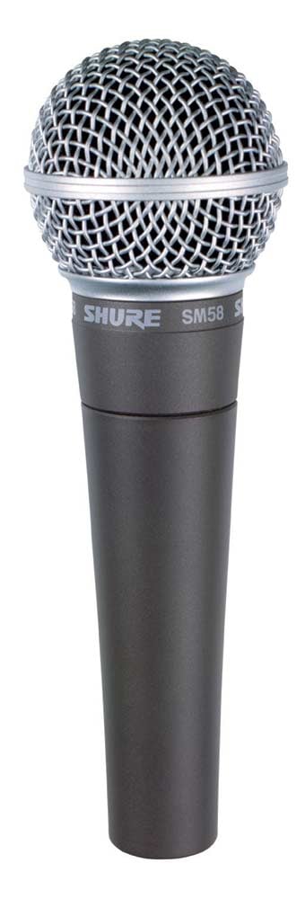  Shure SM58-LC Cardioid Dynamic Vocal Microphone Bundle with  Stand Adapter and Zippered Pouch : Musical Instruments