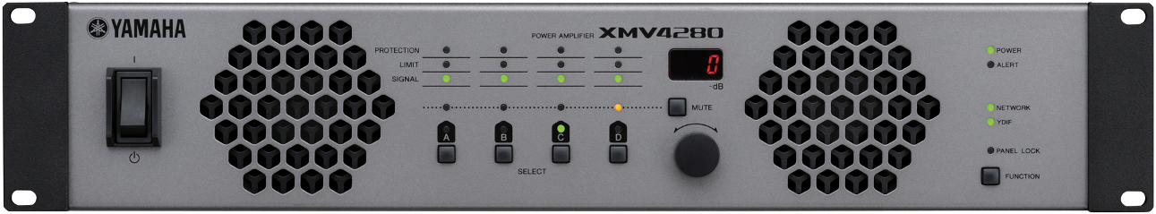 Yamaha XMV4280 4-Channel 70V/4 Ohms/8 Ohms Power Amplifier With