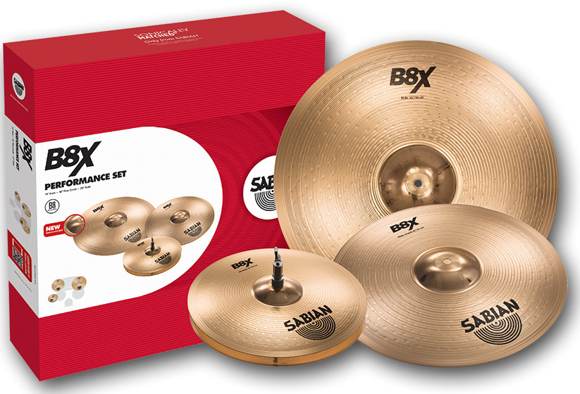 Photos - Cymbal Sabian 45003X B8X Performance Set with 14 Hi-Hats, 16 Thin Crash, 20 Ride 