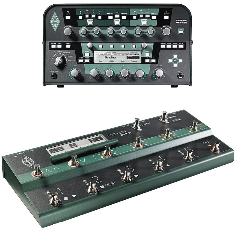 Kemper POWERHEAD+REMOTE Profiler PowerHead + Remote 600W Profiling Guitar  Amplifier Head with Remote Foot Controller | Full Compass Systems