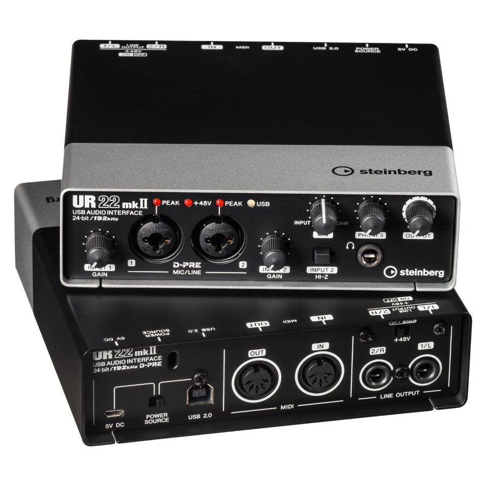 Steinberg UR22mkII 2 x 2 USB 2.0 audio interface with 2 x D-PRE