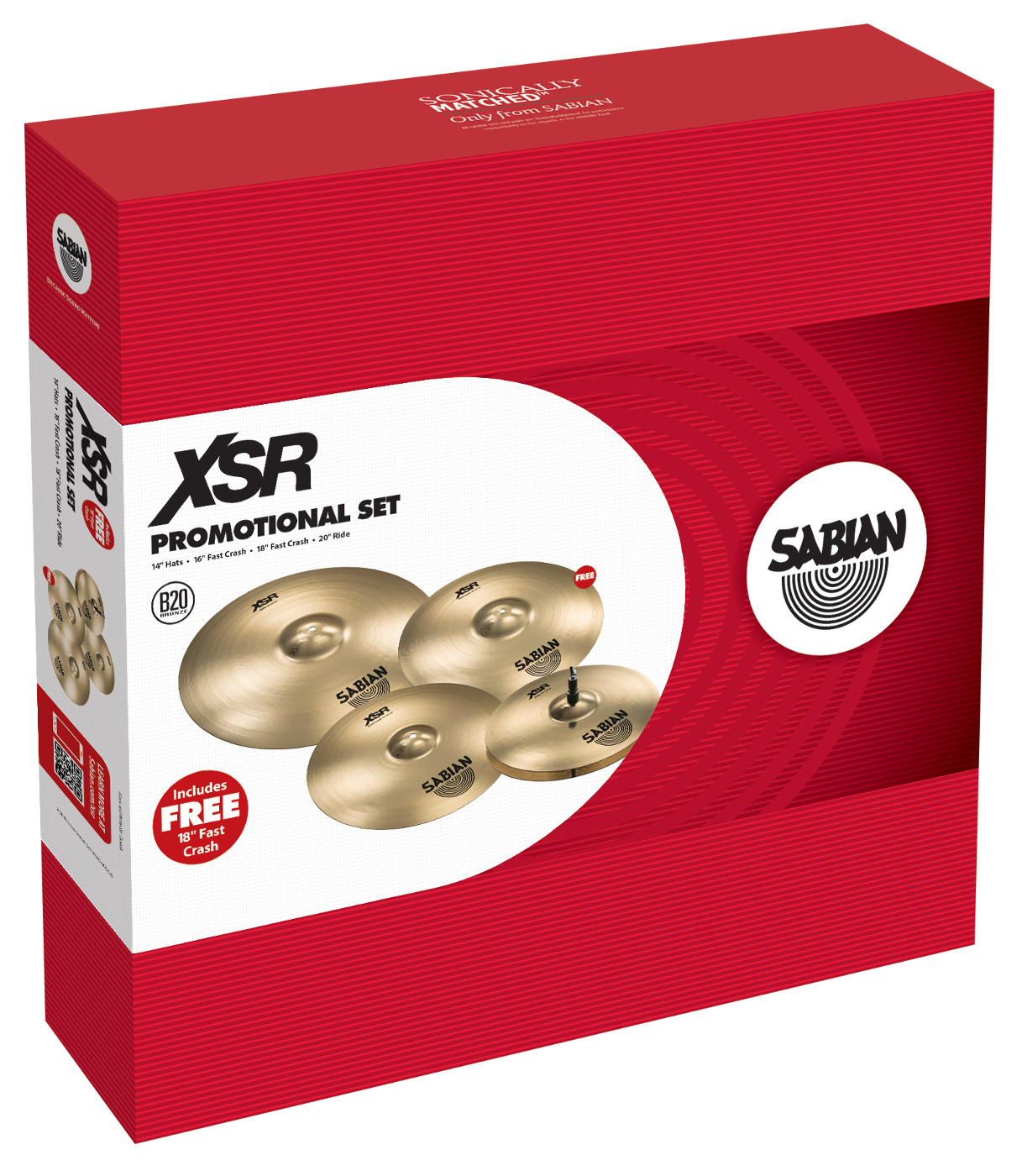 Photos - Cymbal Sabian XSR5005GB XSR Performance Set  Pack with 14 XSR Hi-Hats, 16 F 