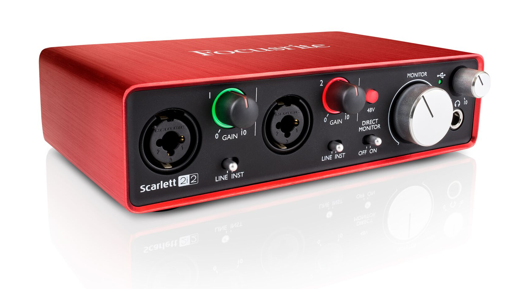 Focusrite Scarlett 2i2 2x2 USB Audio Interface, 2nd Generation