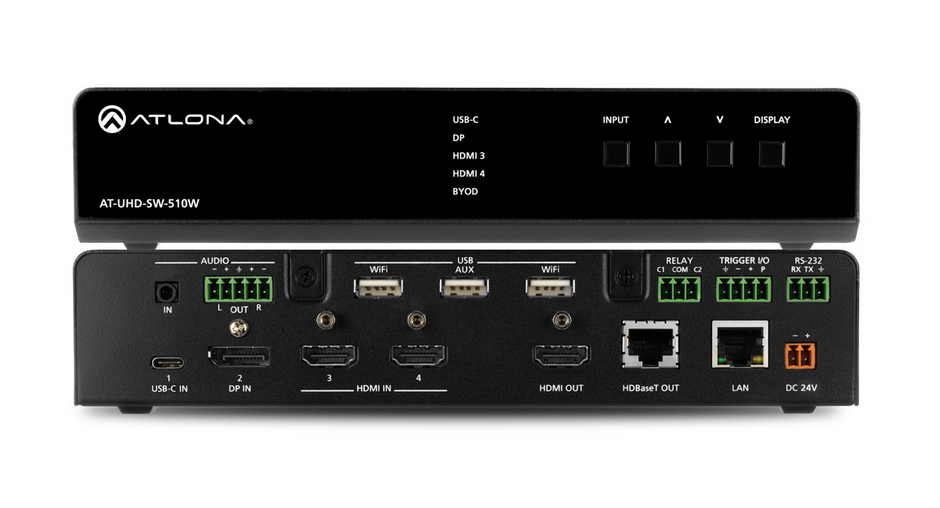 Atlona Technologies At Uhd Sw 510w 5 Input Universal Switcher With Wireless Presentation Link Full Compass Systems