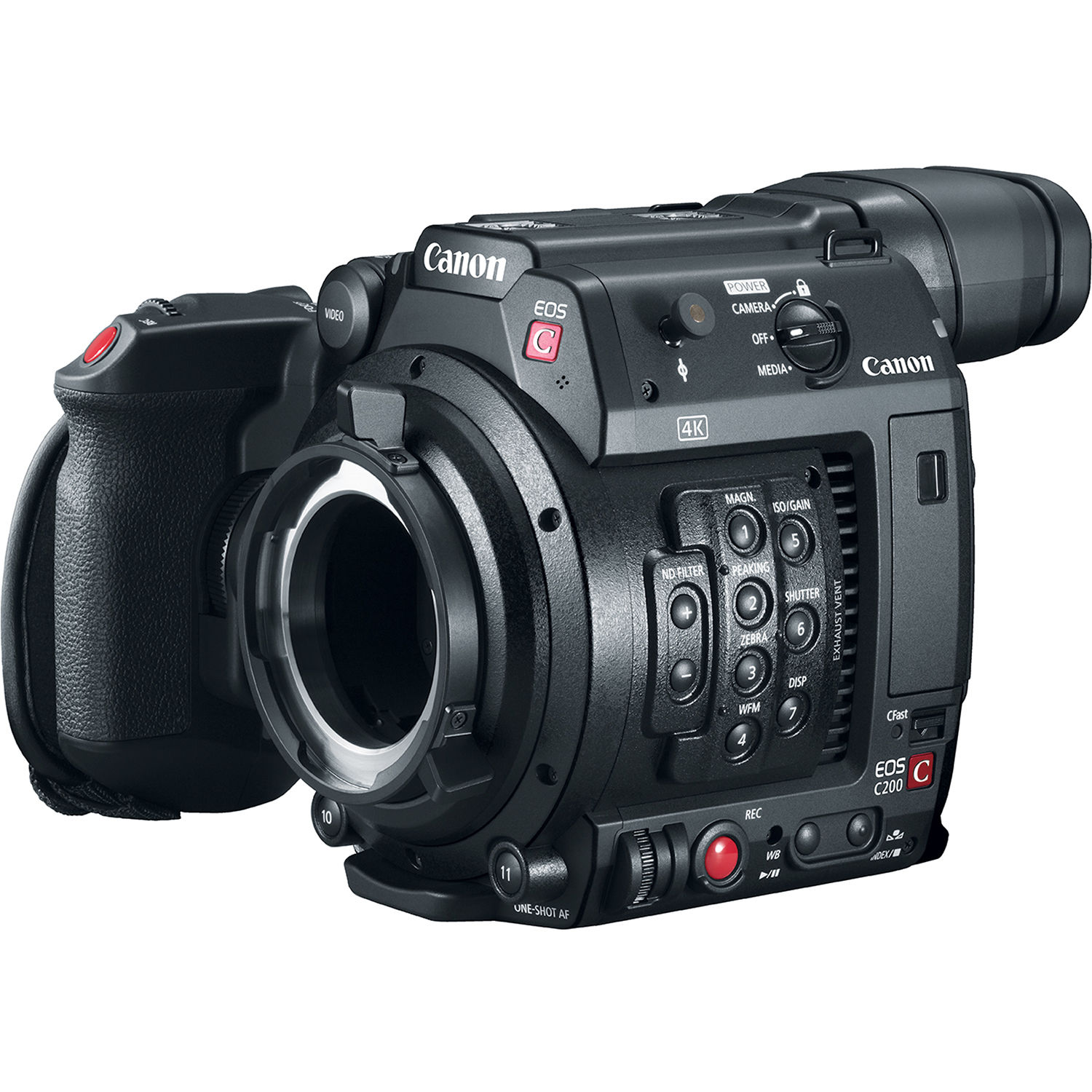 Canon EOS C200 PL 4K Cinema Camera With PL Mount, Body Only Full Compass Systems