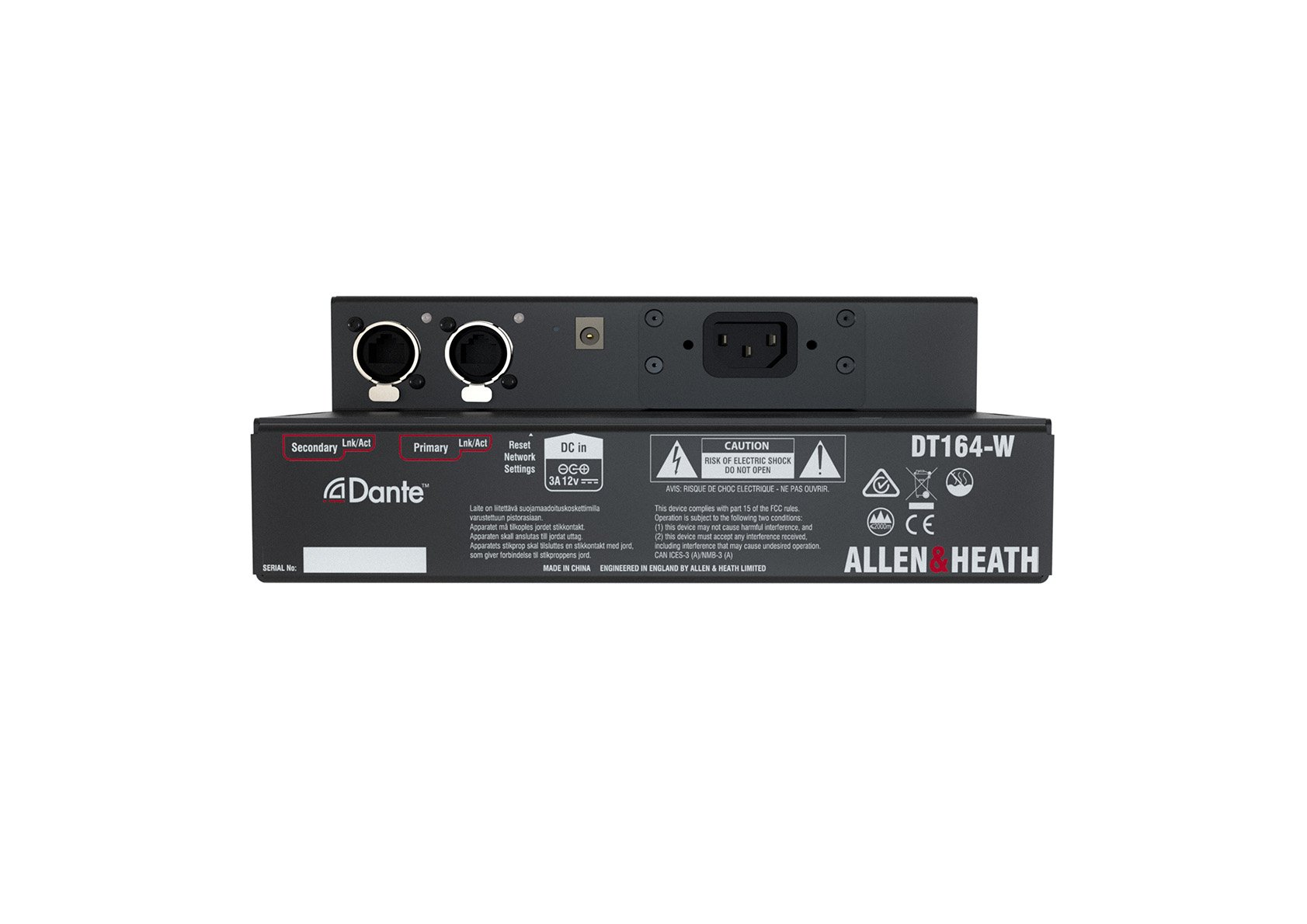 Allen & Heath DT164-W 16x4 Dante Audio Expander Wall Box