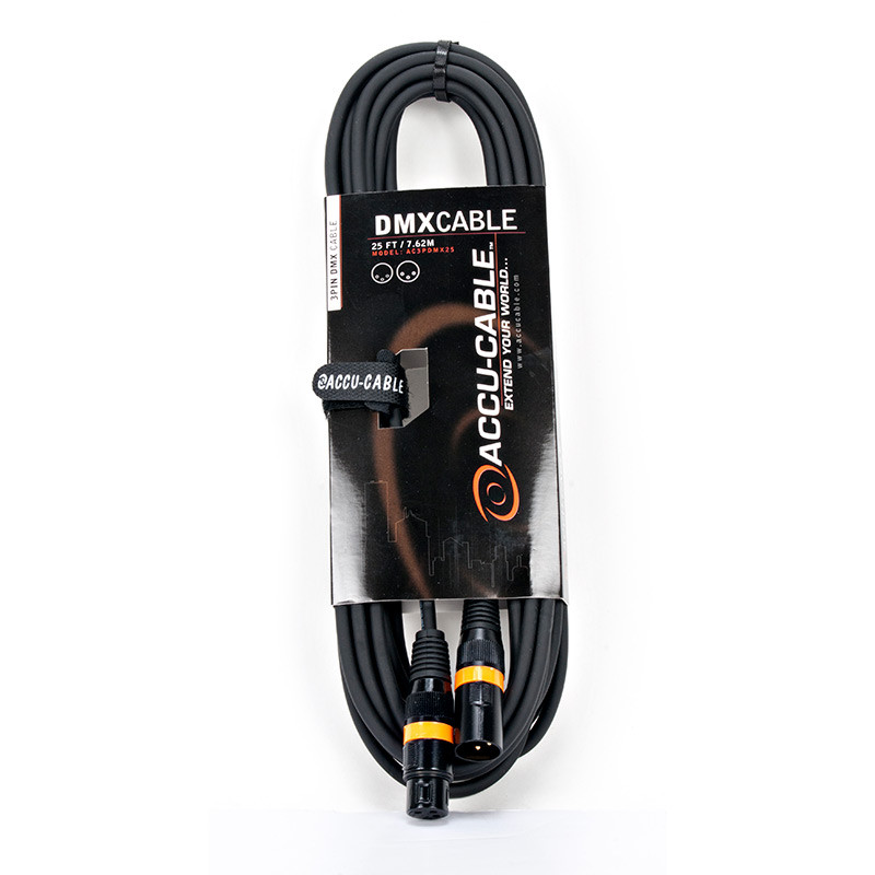 25FT 3Pin Xlr To Xlr Data Cable DMX 6 Pack