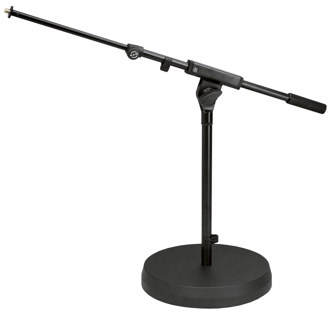 K&M 25950 Extra Low Profile Tripod Base Boom Mic Stand