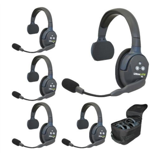 Eartec Co UL5S Eartec UltraLITE Full-Duplex Wireless Intercom System W/  Headsets Full Compass Systems