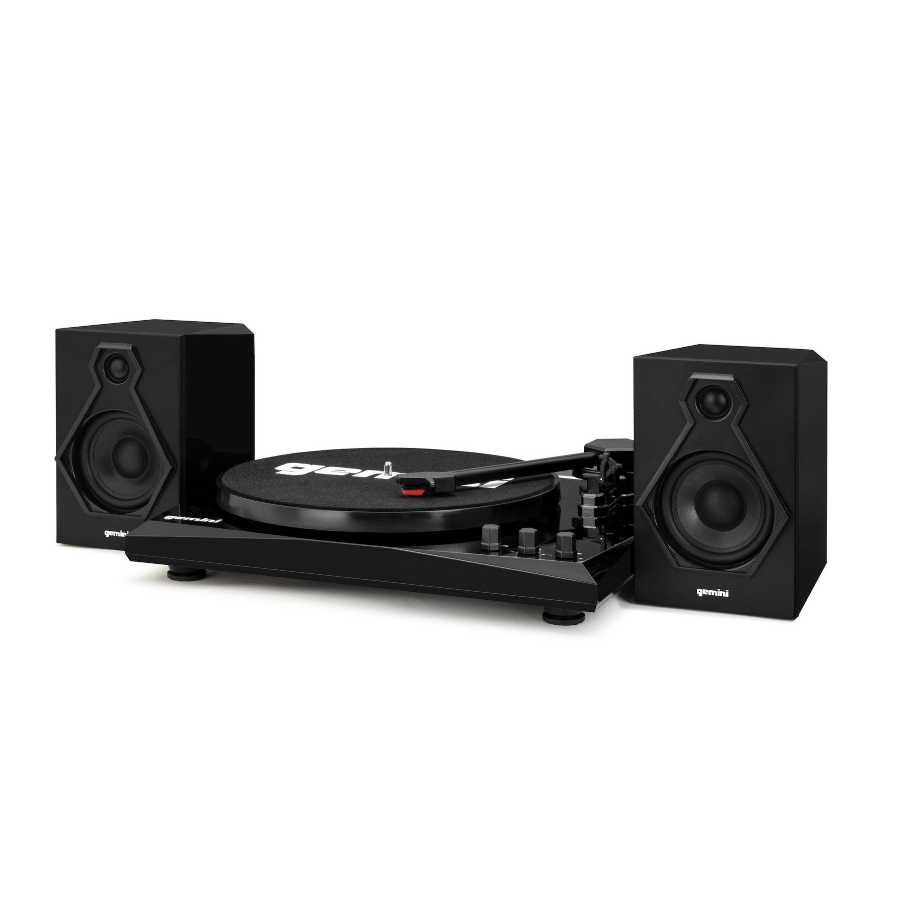 Photos - Turntable Gemini TT-900 Bluetooth  with Stereo Speakers - Black/Red 