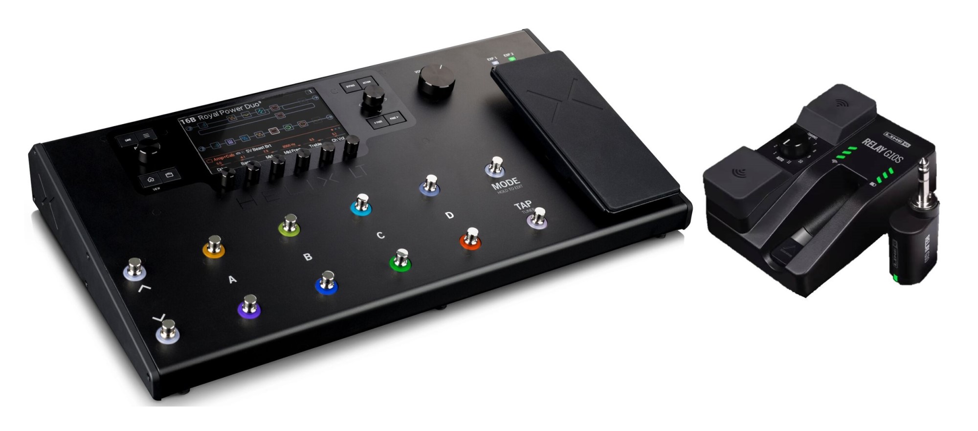Line 6 HELIX-LT-G10S-K Guitar Multi-effects Floor Processor And G10S  Digital Wireless System