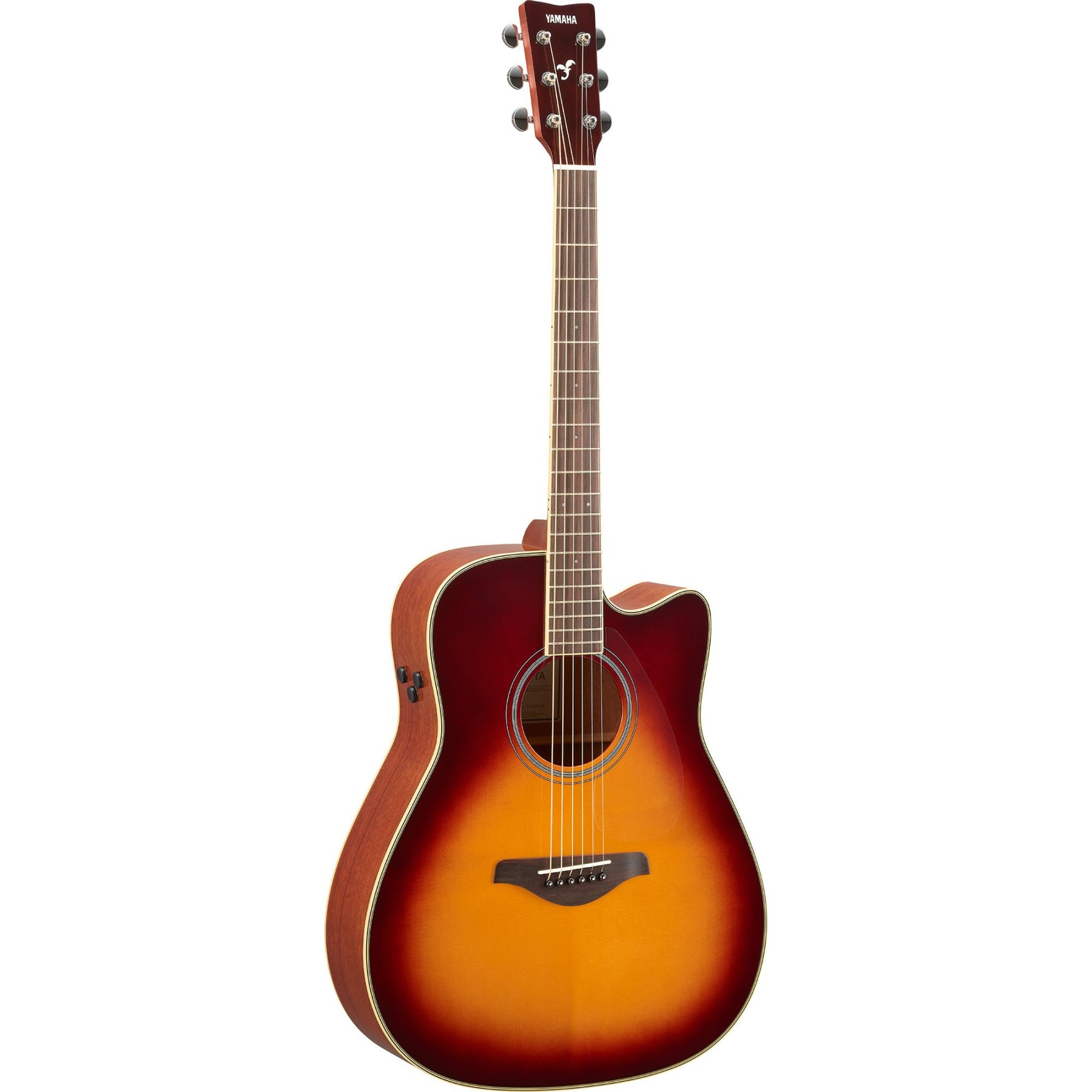 Yamaha FGC-TA 6-String Transacoustic Dreadnaught Cutaway Acoustic 