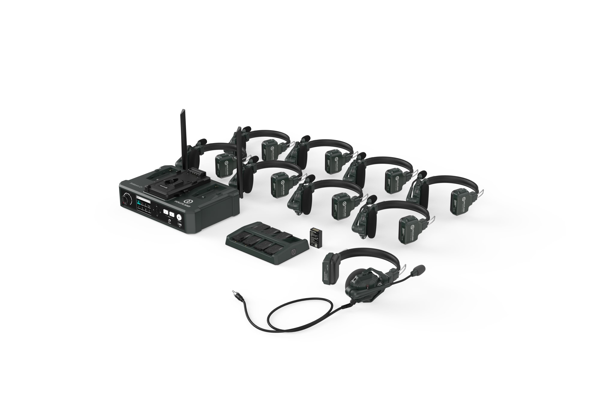 Rent a Hollyland Solidcom C1-8S Full-Duplex Intercom 8-Headsets at