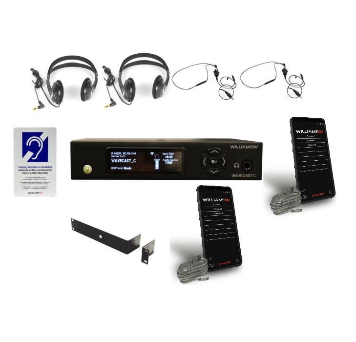 Williams Sound WF-SYS1C Assistive Listening System With 2x Receivers And  Headphones Full Compass Systems
