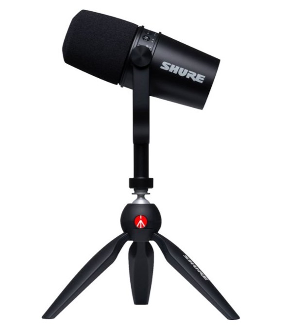 Phobia etage Pogo stick spring Shure MV7 Podcasting Bundle XLR/USB Microphone With Manfrotto PIXI Mini  Table Top Tripod, Black | Full Compass Systems