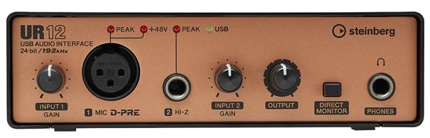 Steinberg UR12B 2 In/ 2 Out USB Audio Interface In Black/Copper