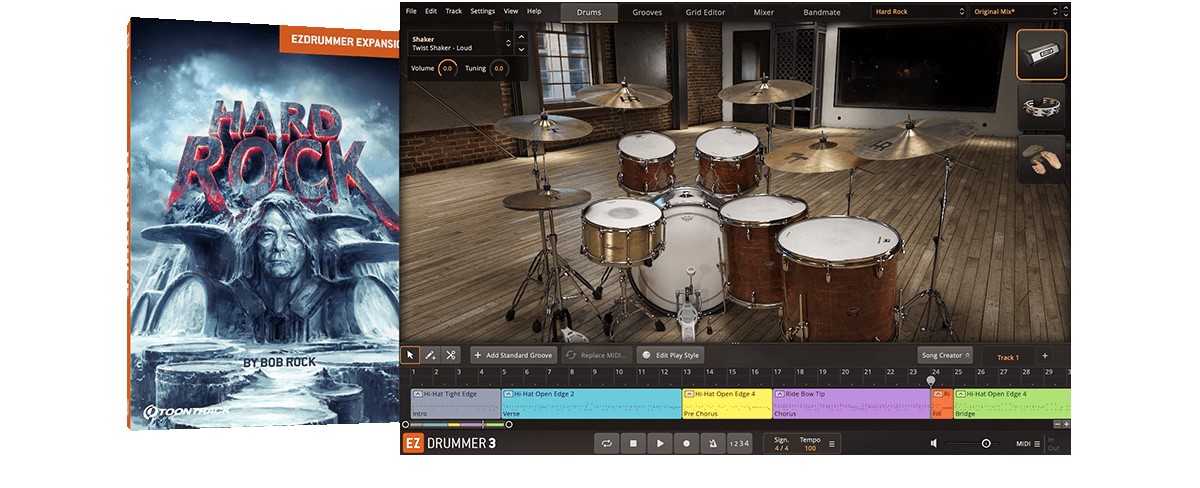 Toontrack HARD-ROCK-EZX Expansion For EZdrummer 2 | Full Compass