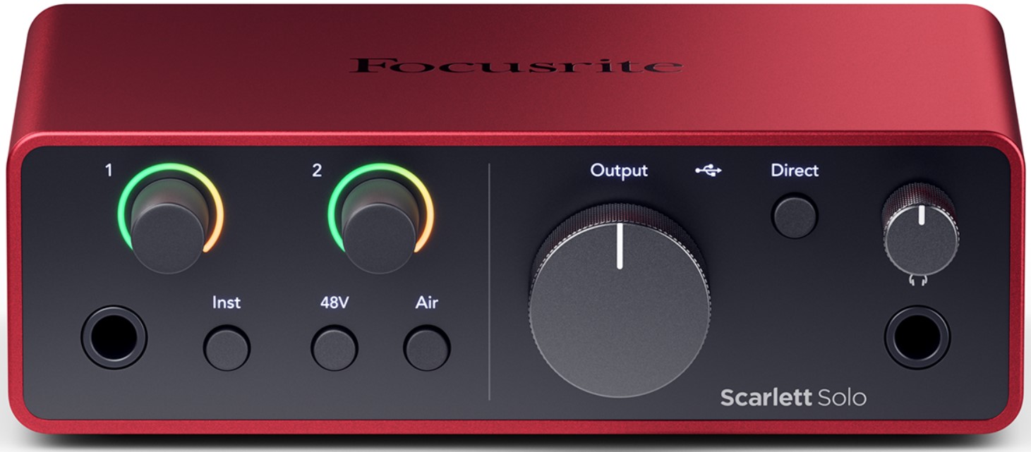 Focusrite Scarlett Solo 4th Gen USB Audio Interface and Shure