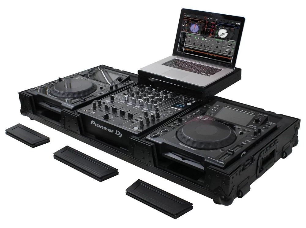 Universal Small / Medium Size DJ Controller Flight Case with Glide Platform  - Odyssey Cases