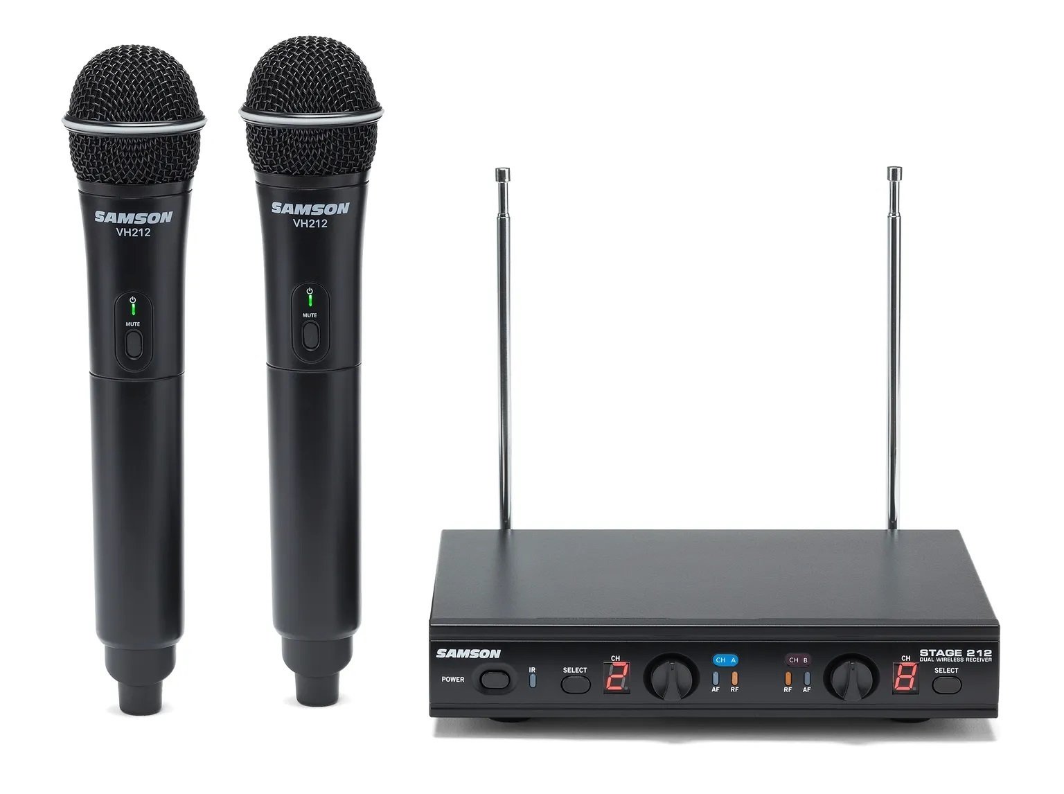 Photos - Microphone SAMSON SWS212HH-E Stage 212 Dual Vocal Wireless System w/ 2 Q6 Dynamic Mic 