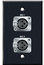 PanelCrafters PC-G1320-E-S-C Two XLR-F For Mics On 1 Gang Wallplate Image 1