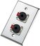 Neutrik 203P Single Gang Silver Wallplate With 2 1/4" TRS Connectors Image 1