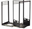 Lowell LPTR2-1019 Pull And Turn 10 Unit Rack With 2 Slides, 19" Deep, Black Image 1