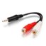 Cables To Go 40422 6" 3.5mm Stereo Male To 2 X RCA Stereo Female Y-Cable Image 1