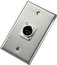 Neutrik 103M Single Gang Silver Wallplate With 1 XLRM Connector Image 1