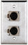 My Custom Shop WPL1116 1-Gang Wall Plates With 2 Neutrik XLR D Series Connectors Image 1