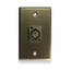 Whirlwind WP1B/1FW Single Gang Wallplate With XLRF Connector, Black Image 1