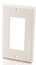 Cables To Go 03725 White Decora-Style Single Gang Wall Plate Image 1