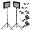 Bescor LED-95DK2B LED Studio Lighting And Battery Kits With 2 Lights/Stands Image 1