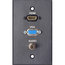 My Custom Shop BRP-1213/BA Board Room Series 1-Gang Wall Plate With HDMI/VGA& Mini Connectors Image 1