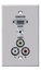 PanelCrafters PC-G1000-E-P-C VGA+3.5TRS And Triplex RCA A/V Pass Through VGA Faceplate Image 1