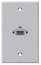 PanelCrafters PC-G1720-E-P-C 1-Gang VGA Pass Thru Wall Plate In Clear Anodized Aluminum Image 1