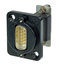 Neutrik NADB15MF-B 15-Pin D-SUB Male To Female Feedthrough, Black Housing Image 1