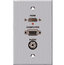 PanelCrafters PC-G1796-E-P-W Single-Gang Wallplate With HDMI Pigtail, VGA And 1/8" TRS Female Pass Through Image 1