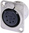 Neutrik NC5FD-L-1 5-pin XLRF Panel Receptacle With Gold Contacts, Black Image 1