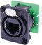 Neutrik NE8FDV-Y110-B Ethercon Receptacle With IDC 100 Punch Down Terminal, Black Image 1