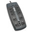 Tripp Lite TLP1008TEL Protect It! 10-Outlet Surge Protector With Right-Angle Plugs, 8' Cord Image 1