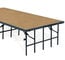 National Public Seating S4824HB Single Portable Stage With Hardboard Surface, 48"x96"x24" Image 1