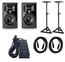 JBL 305P MkII Stands Pack Pair Of 305P MkII Monitors With 2 Stands, 2 Cables And 1 Power Strip Image 1