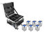 Chauvet Pro WELL Fit 6-Pack (6) 4x10W RGBA LED Battery Powered Uplights And Charging Case Image 1