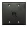 Whirlwind WP2B/1NL4 Dual Gang Black Wallplate With 1 NL4 Connector Image 1