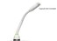 Shure MX405WLP/N 5” Bright White Gooseneck Microphone Image 1