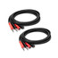 Hosa CPR202-TWO-K 6.6' Dual 1/4" TS Male - Dual RCA Male Audio Cable 2 Pack Bu Image 1