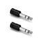 Hosa GMP103-TWO-K 3.5mm TRS - 1/4" TRS Headphone Adapter 2 Pack Bundle Image 1