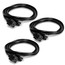 Hosa PWC148-THREE-K 8' AC Power Cable 2 Pack Bundle Image 1